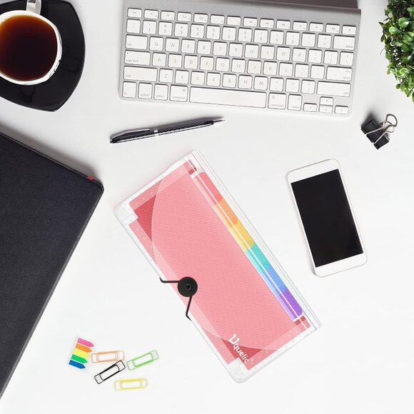 Stand Receipt Organizer Folder - 13 Pockets Expanding Accordion Coupon Organizer - Picture 2 of 8